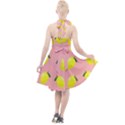 Yellow lemons on pink Halter Party Swing Dress  View2