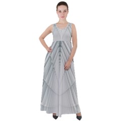 Architecture Building Empire Waist Velour Maxi Dress by artworkshop