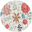 Nature Flora Wooden Puzzle Round View1