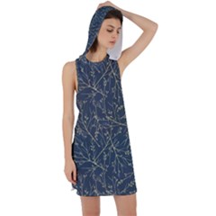 Nature Twigs Racer Back Hoodie Dress by artworkshop