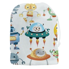 Vector-set-funny-robots-cartoon Drawstring Pouch (3xl) by Jancukart