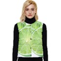 Lemon Clipart Women s Short Button Up Puffer Vest View1