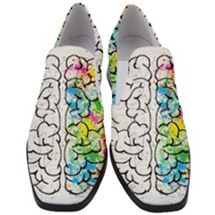 Brain-mind-psychology-idea-drawing Women Slip On Heel Loafers by Jancukart