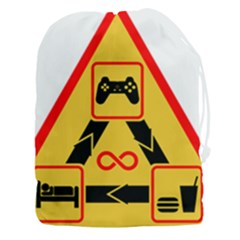 Gamer-geek-video-game-sign-fan Drawstring Pouch (3xl) by Jancukart