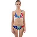 Statue Of Liberty Independence Day Poster Art Wrap Around Bikini Set View1