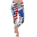 Statue Of Liberty Independence Day Poster Art Lightweight Velour Capri Yoga Leggings View1