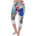 Statue Of Liberty Independence Day Poster Art Lightweight Velour Capri Yoga Leggings View4