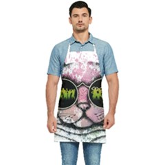Black-cat-head Kitchen Apron by Jancukart