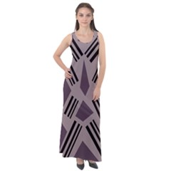 Abstract Pattern Geometric Backgrounds   Sleeveless Velour Maxi Dress by Eskimos