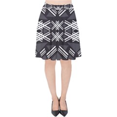 Abstract Pattern Geometric Backgrounds  Velvet High Waist Skirt by Eskimos