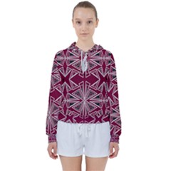 Abstract Pattern Geometric Backgrounds  Women s Tie Up Sweat by Eskimos