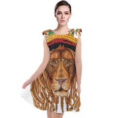 Lion Rastafari Tie Up Tunic Dress by Jancukart