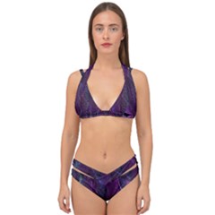 Feather Double Strap Halter Bikini Set by artworkshop