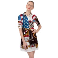 American-eagle- Clip-art Belted Shirt Dress by Jancukart