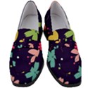 Colorful Floral Women s Chunky Heel Loafers View1