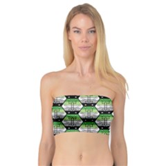 Hackers Town Void Mantis Hexagon Aromantic Pride Flag Bandeau Top by WetdryvacsLair