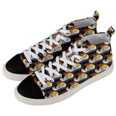 Hackers Town Void Mantis Hexagon Bear Pride Flag Men s Mid-top Canvas Sneakers by WetdryvacsLair