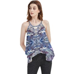 Abstract Pouring Flowy Camisole Tank Top by kaleidomarblingart