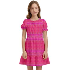 Pink Dreams Kids  Puff Sleeved Dress by Thespacecampers