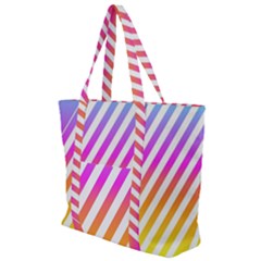 Abstract-lines-mockup-oblique Zip Up Canvas Bag by Jancukart