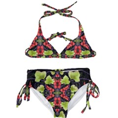 Pattern-berry-red-currant-plant Kids  Classic Bikini Set