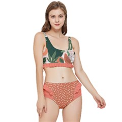 Tropical Polka Plants 2 Frilly Bikini Set by flowerland