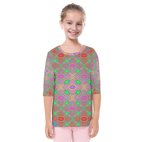 Rippled Magic Kids  Quarter Sleeve Raglan Tee by Thespacecampers