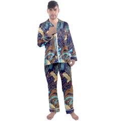 My Pour Cup Painting 5 Cbdoilprincess Men s Long Sleeve Satin Pajamas Set by CBDOilPrincess1