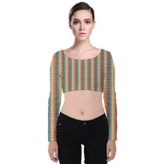 Digitalart Velvet Long Sleeve Crop Top by Sparkle