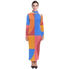 Geometric Series  Turtleneck Maxi Dress by Sobalvarro