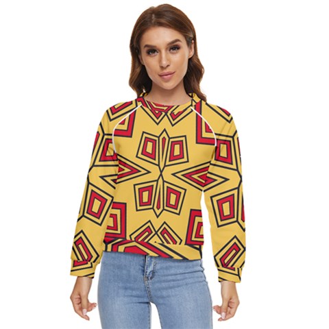 Abstract Pattern Geometric Backgrounds Women s Long Sleeve Raglan Tee by Eskimos