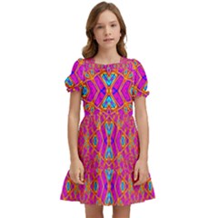 Pink Party Kids  Puff Sleeved Dress by Thespacecampers