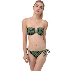  Leaves  Twist Bandeau Bikini Set by artworkshop