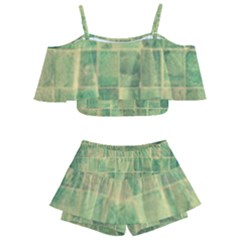 Bathroom Ceramic  Kids  Off Shoulder Skirt Bikini by artworkshop