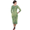 Bathroom Ceramic  Quarter Sleeve Midi Velour Bodycon Dress View2