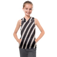  Zebra Pattern  Kids  Sleeveless Hoodie by artworkshop