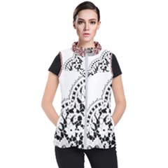 Im Fourth Dimension Black White 3 Women s Puffer Vest by imanmulyana