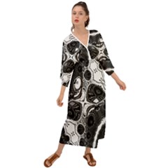 Im Fourth Dimension Black White 4 Grecian Style  Maxi Dress by imanmulyana