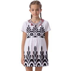 Im Fourth Dimension Black White 5 Kids  Asymmetric Collar Dress by imanmulyana