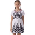 IM Fourth Dimension Black White 5 Kids  Asymmetric Collar Dress View1