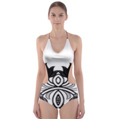 Im Fourth Dimension Black White 6 Cut-out One Piece Swimsuit by imanmulyana