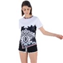 IM Fourth Dimension Black White 6 Asymmetrical Short Sleeve Sports Tee View1