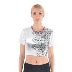 Im Fourth Dimension Black White 7 Cotton Crop Top by imanmulyana