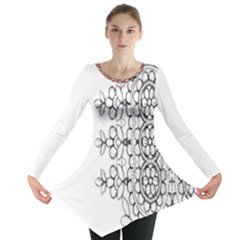 Im Fourth Dimension Black White 7 Long Sleeve Tunic  by imanmulyana