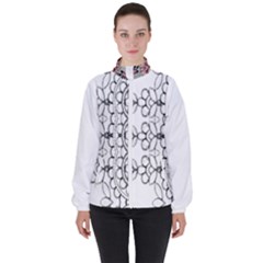 Im Fourth Dimension Black White 7 Women s High Neck Windbreaker by imanmulyana