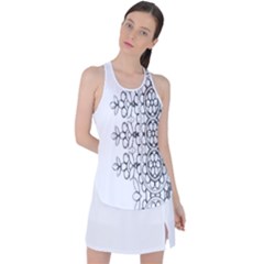 Im Fourth Dimension Black White 7 Racer Back Mesh Tank Top by imanmulyana