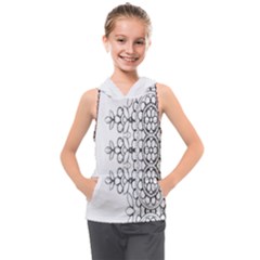 Im Fourth Dimension Black White 7 Kids  Sleeveless Hoodie by imanmulyana