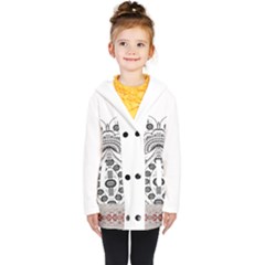 Im Fourth Dimension Black White 9 Kids  Double Breasted Button Coat by imanmulyana