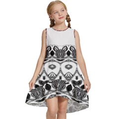 Im Fourth Dimension Black White 12 Kids  Frill Swing Dress by imanmulyana