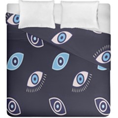 Eyes Evil Eye Blue Pattern Design Duvet Cover Double Side (king Size) by artworkshop